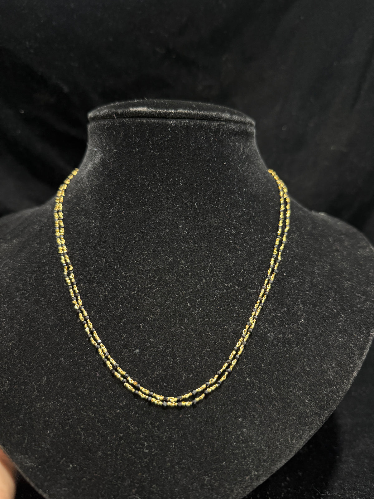 Two layers black diamonds chain!