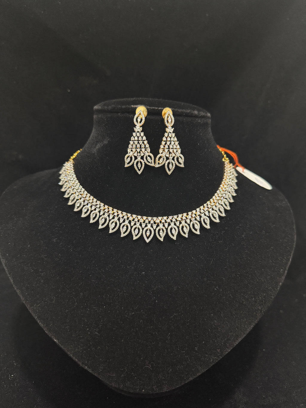 Cz necklace set with earrings!
