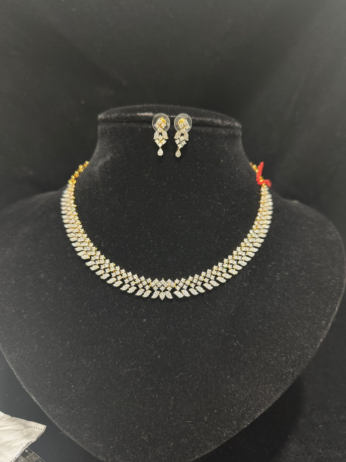 Cz necklace with earrings!