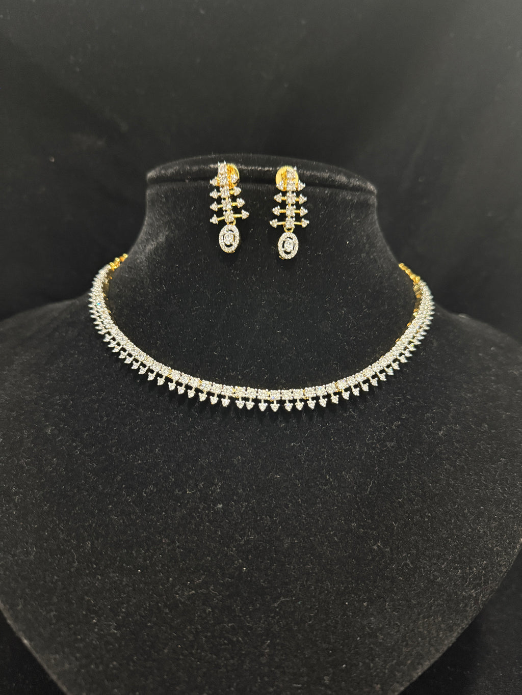 Cz necklace set with earrings!