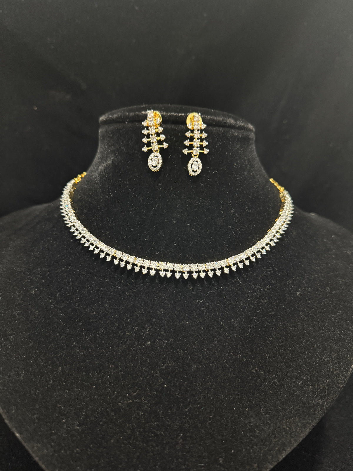 Cz necklace set with earrings!
