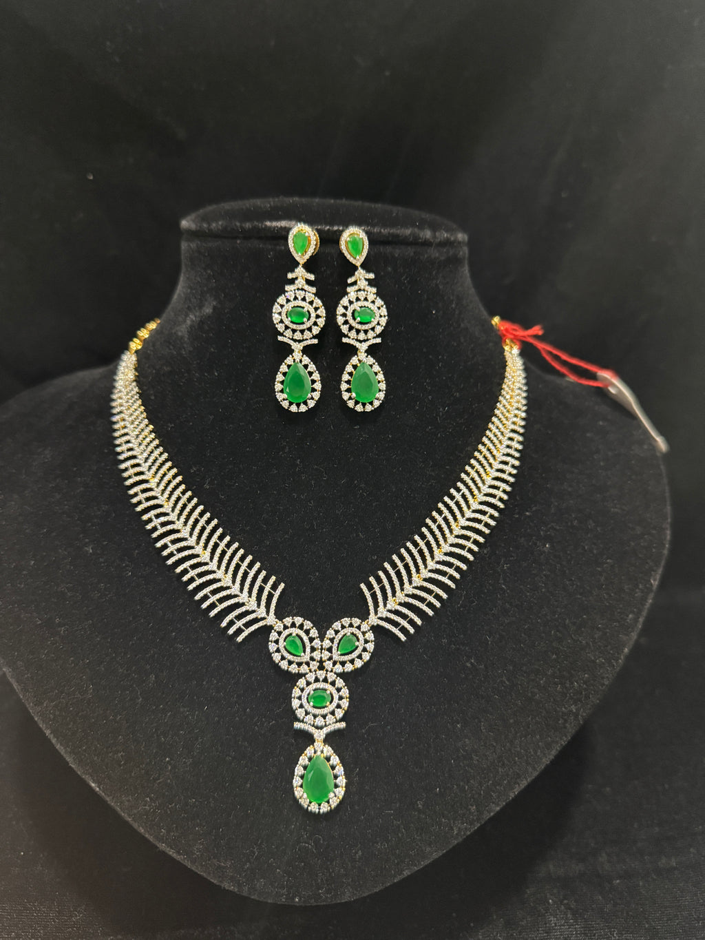 Cz necklace set with earrings!