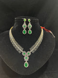 Cz necklace set with earrings!