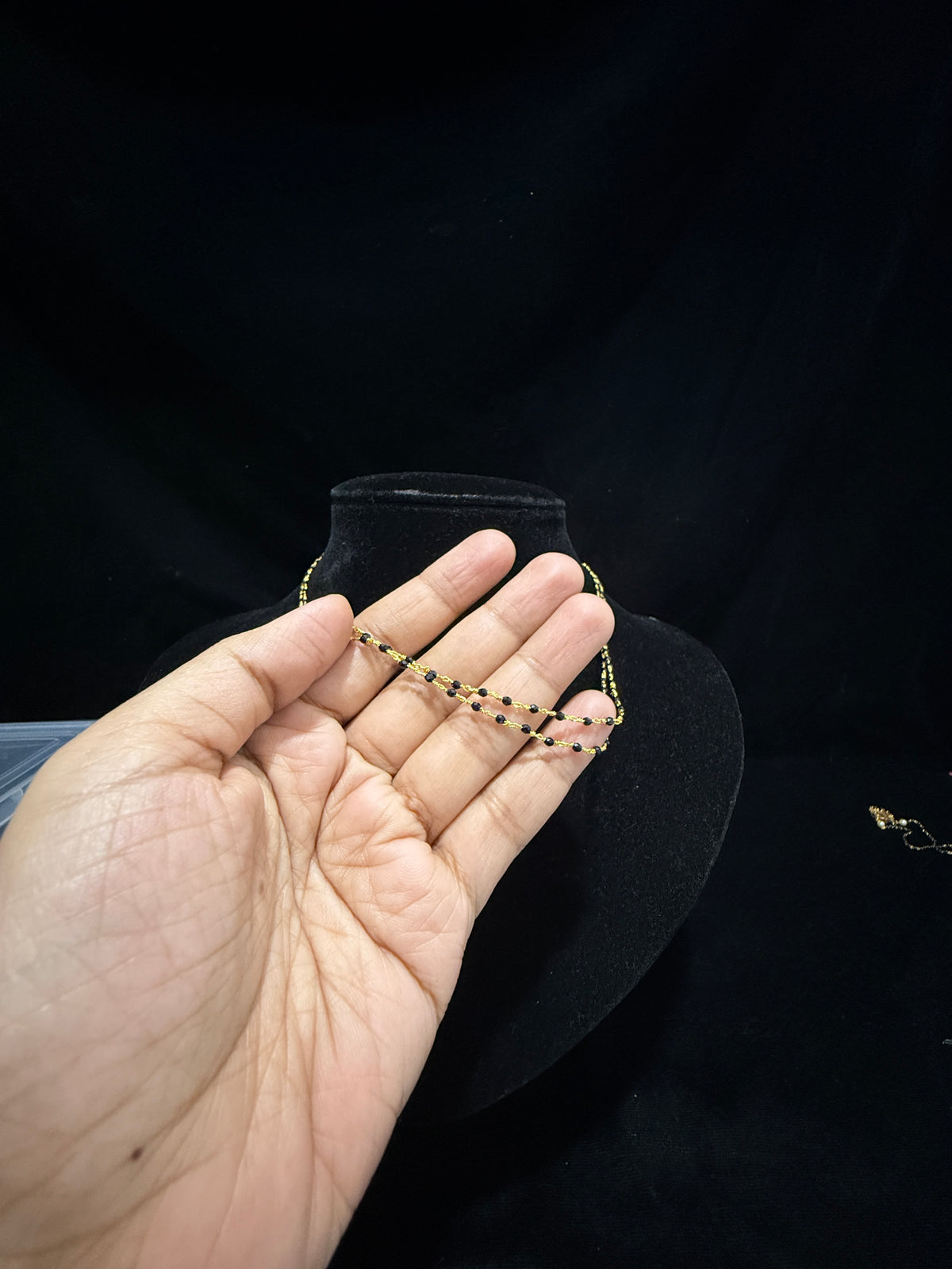 Two layers black diamonds chain!